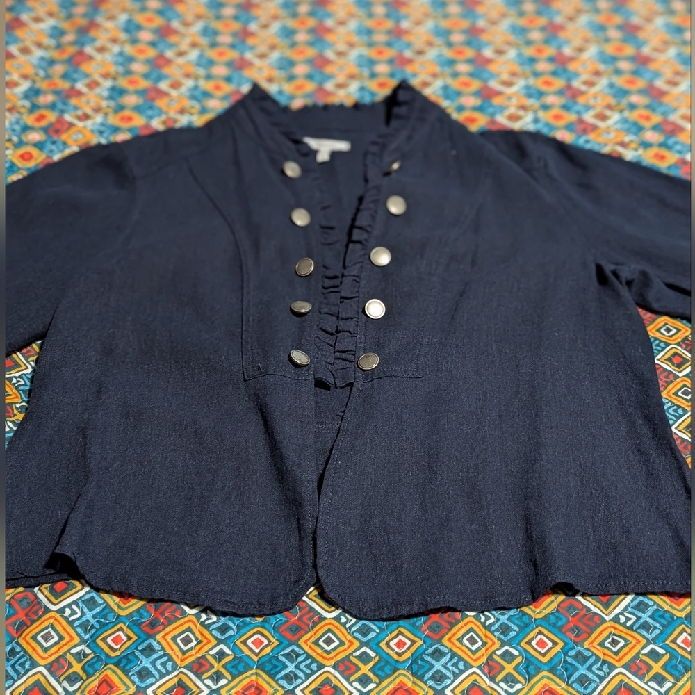 Maurice's Classic Blue Women's Military Look Jacket/Blazer - Picture 2 of 7